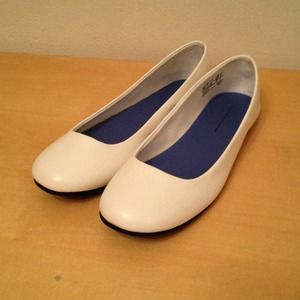 White Ballet Flats