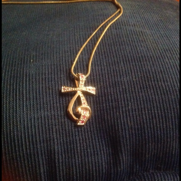 STERLING SILVER AND PINK SAPPHIRE NECKLACE