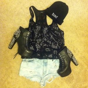 Sequined crop tank!