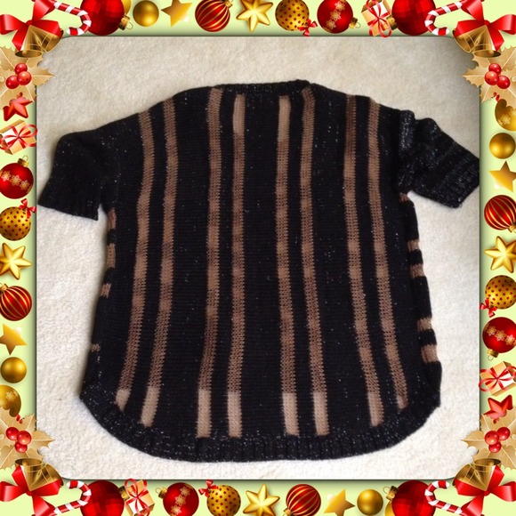 Black & Tan Hi- Lo Sweater - Picture 3 of 3