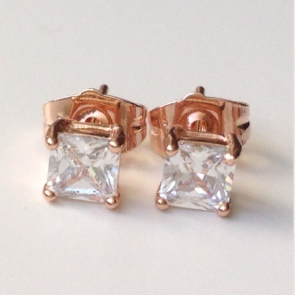 Jewelry - 🎂Princess Cut Crystal Stud Earrings