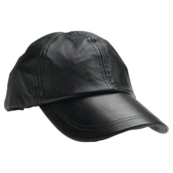 Leather baseball cap