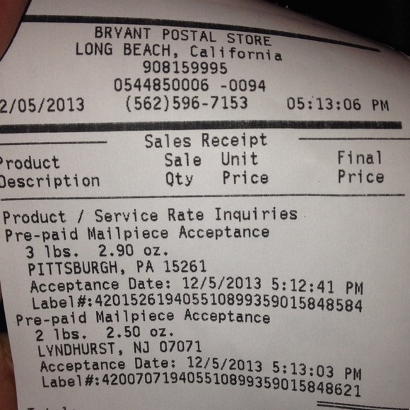Shipped orders