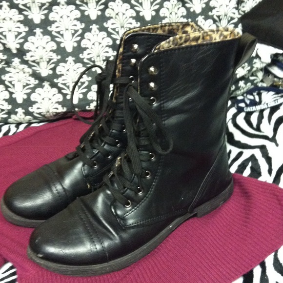 Vintage Black combat boots size 11