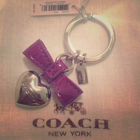 Coach Accessories - SOLD BUNDLED Coach Heart & Bow Keychain NWT