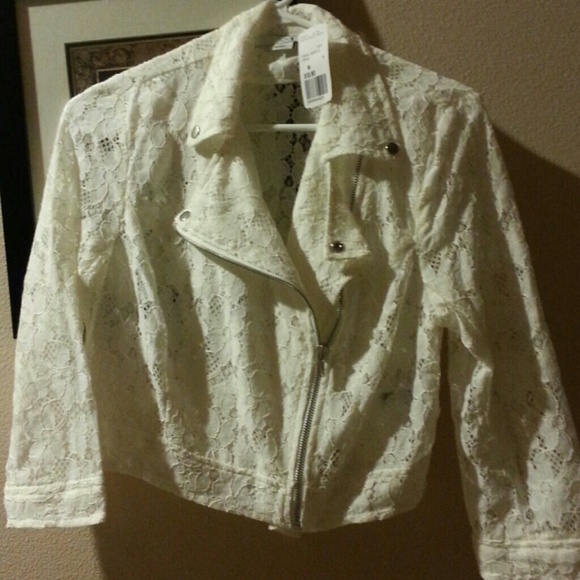 SOLD. Lace biker jacket