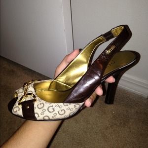 Brown pumps