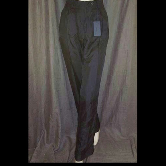 Prada Black Silk Pleated Pants/Slacks 36IT - Picture 2 of 3
