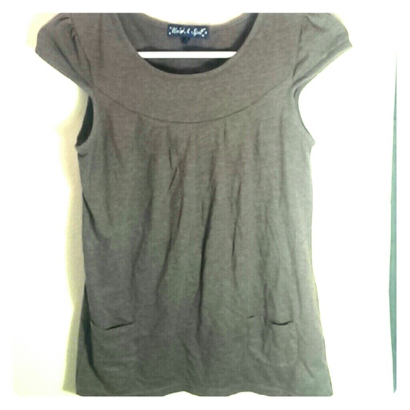 Brown cap sleeve shirt