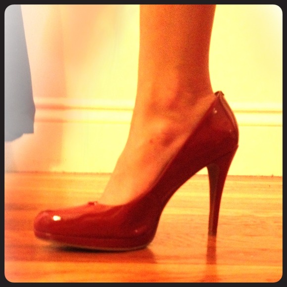 Nine West Red Leather Heel