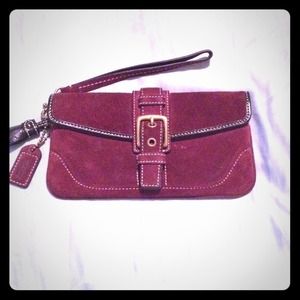 Coach Suede Wristlet