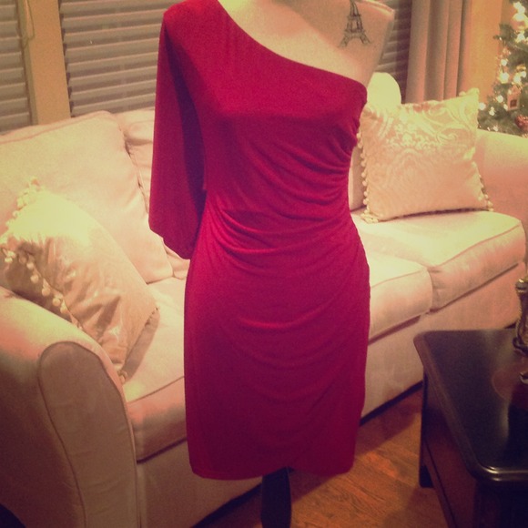 Burgundy off the shoulder dress ******RESERVED****