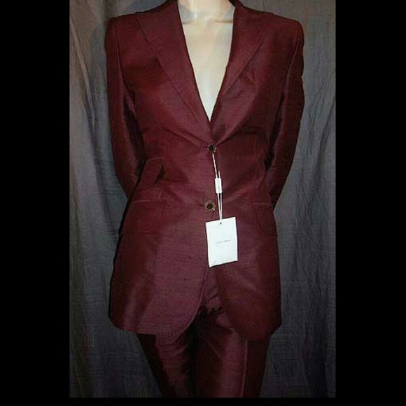 Dolce & Gabbana Brown Silk Pants Suit 46IT NWOT - Picture 2 of 4