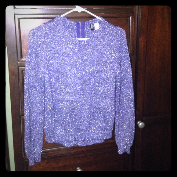 H&M Blue and Silver Sweatshirt