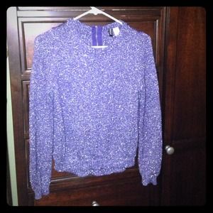 H&M Blue and Silver Sweatshirt