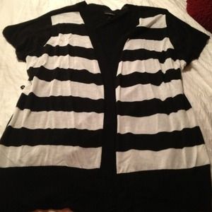 *REDUCED* Front Stripped Long Open Cardigan