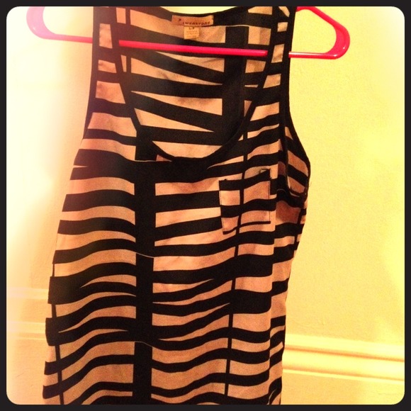 Sexy Zebra Striped Tank