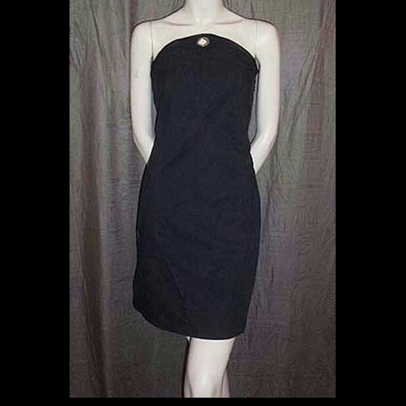 Michael Kors Black Strapless Dress