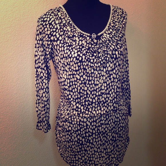 Black and white dressy shirt