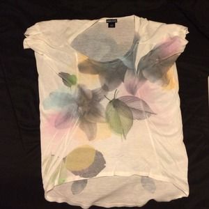 leaf and flower print shirt