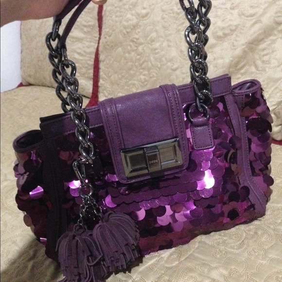 Bebe sequin purse and clutch