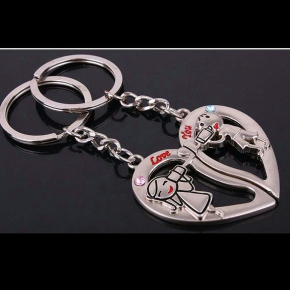 Boy Girl Whisper I Love You Couple Keychain