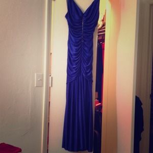 Royal blue evening gown