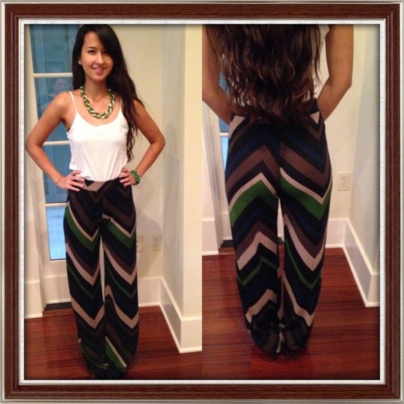 Chevron Palazzo Pants