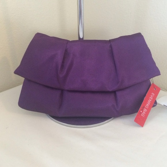 Purple Satin Evening Bag