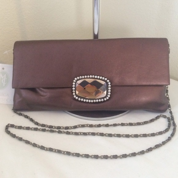 Bronze Jessica McClintock Evening Bag