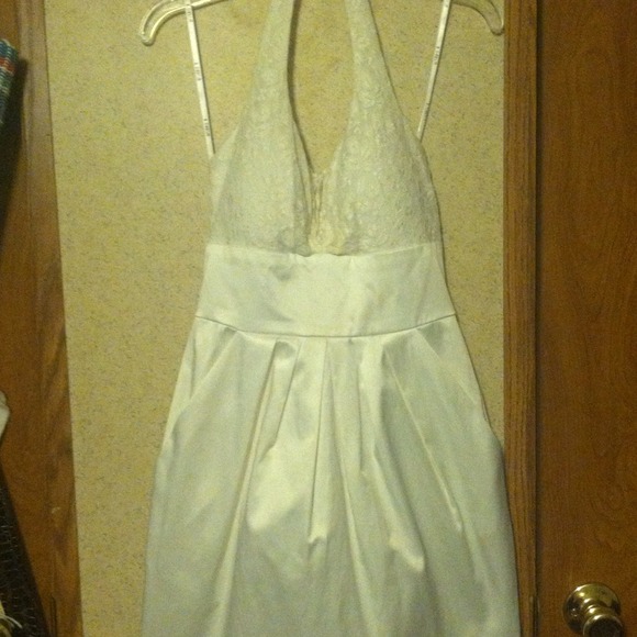 Lace and silk dress