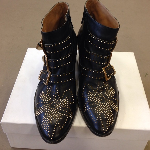 Chloe Susanna leather studded ankle booties - Picture 4 of 4