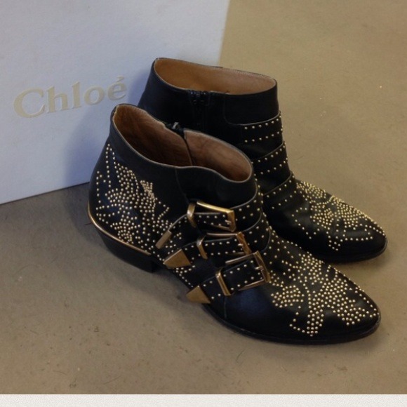 Chloe Susanna leather studded ankle booties - Picture 2 of 4