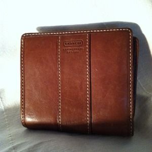 Leather specious Coach wallet