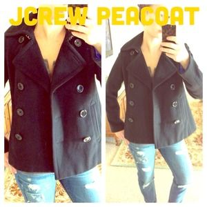 J.Crew black wool peacoat sz xs
