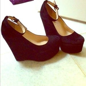Maryjane Suede Wedges