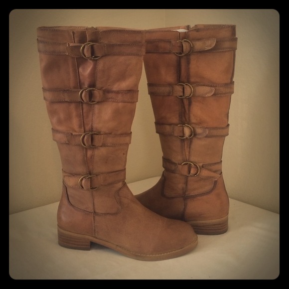 Distressed Leather Boots
