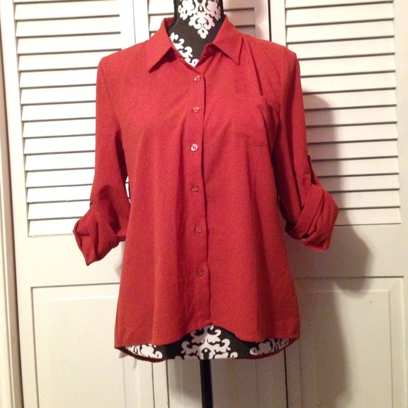mine Tops - 🚫SOLD🚫Reddish High Low Sheer Top!