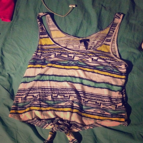 Multicolored tie-up tank top from pacsun! - Picture 1 of 1