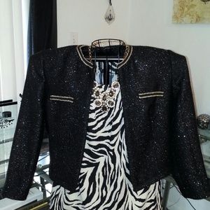***bundled**Black sparkly tweed jacket