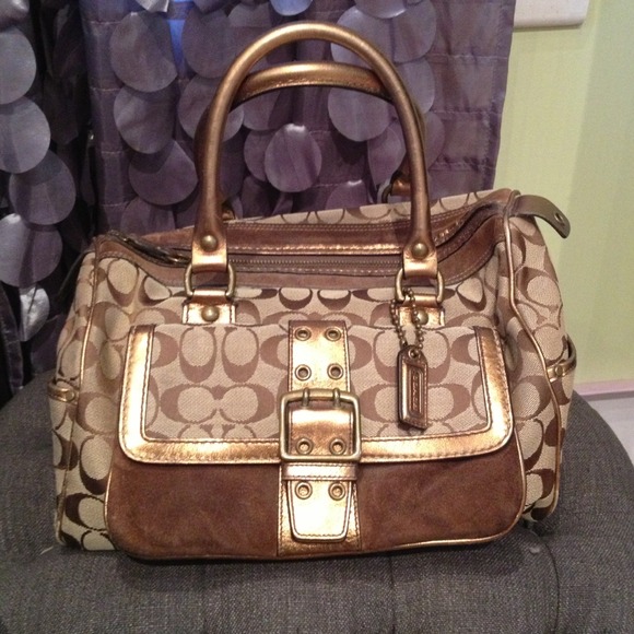 🎉Special edition 🎉metallic satchel coach bag!