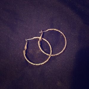 Gold hoop earrings