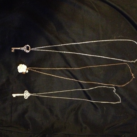 3 long chain necklaces