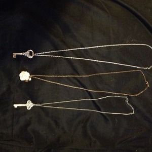 3 long chain necklaces