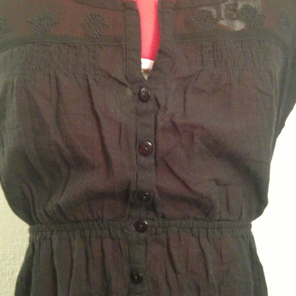 black cotton dress - Picture 3 of 4