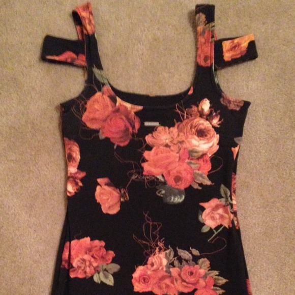 FLORAL PRINT MINI DRESS - Picture 2 of 4