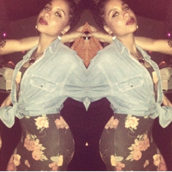 FLORAL PRINT MINI DRESS - Picture 4 of 4