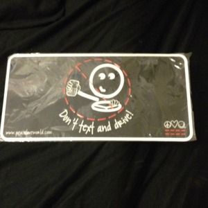 Peace love world license plate