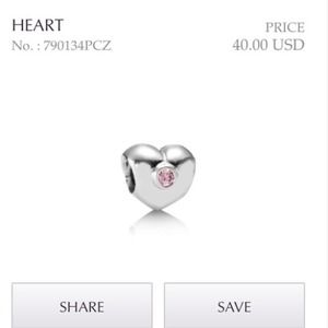 Pandora heart charm! Never used!