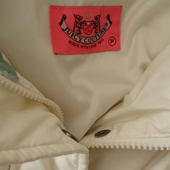 Juicy couture white down puffer winter jacket - Picture 3 of 4